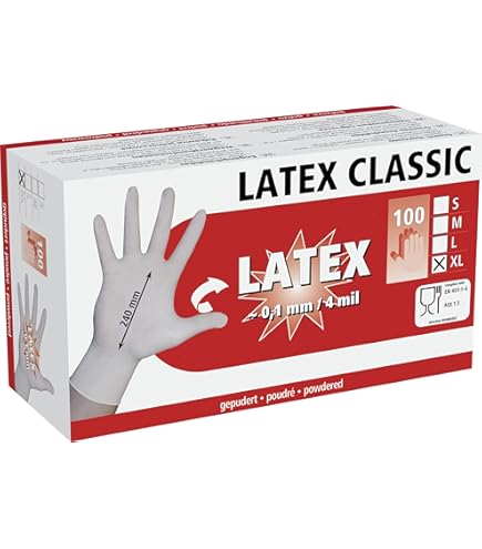 Latex Gloves Powder Free One Box Of 100 (Size: Small