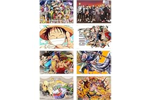 TuYines Plakat jednoczęściowy, plakat anime, plakat z mangą, zestaw 8 sztuk, plakat Bounty, Zoro Ruffy, obrazy ścienne, wysyłka w rolce, w stabilnym kartonie zewnętrznym