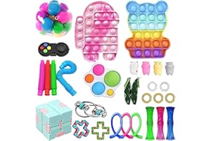 UNIGUARDIAN Sensory Fidget Toy Set, 30 Stück Sensorisches Fidget Spielzeug Set für Kinder oder Erwachsene, Squeezing Anti-Stress Toys Fidget Toys Pack Angst Relief Spielzeug Set für ADHS