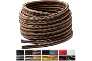 Handshop 2 paires de lacets de chaussures ronds 4 MM Lacets de chaussures de remplacement 120-180cm pour la course à pied, le sport et la marche