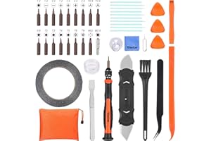 Vastar 42-teiliges Reparatur-Set für Handy, Reinigungsset, Präzisions-Schraubendreher-Set, Werkzeugset, geeignet für Smartphone, Display, MacBook, Computer, Laptop