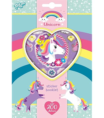 Folia Shiny Unicorn, 15 Stickers, Made Of Colourful