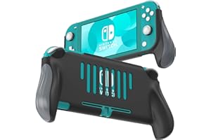 JUSPRO Griff für Nintendo Switch Lite, ergonomischer Komfort, Handschutz, tragbare Gaming-Hülle, Zubehör, kompatibel mit Nintendo Switch Lite(Schwarz)