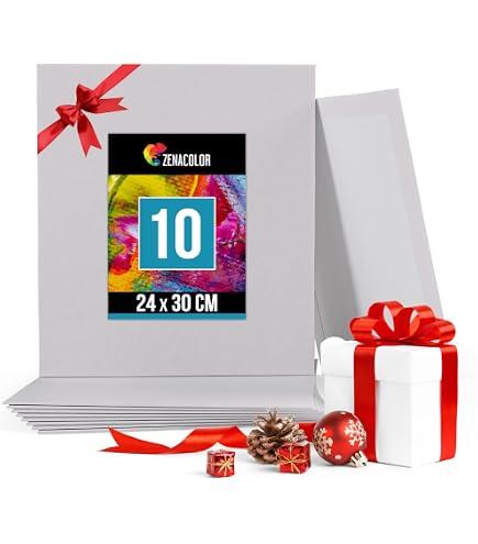 Tela Per Dipingere PRIMO Hobby & Professional - 100% Cotone, 25x35x16.5 Cm, Acid Free, Angoli In Legno