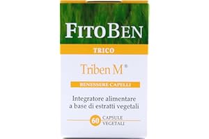 Fitoben | Triben M® Integratore Naturale per Uomo, Previene e Contrasta la Perdita dei Capelli, con Semi di Zucca, Ortica e Serenoa | 60 Capsule vegetali