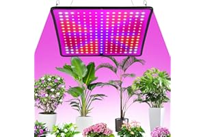 TENGWUDZ Pflanzenlampe LED Vollspektrum,225 LEDs Pflanzenleuchte 4 Hängend Aufhängehaken Pflanzenlicht Anzucht Wachstumslampe 1000W LED Light für Pflanzen Gemüse Blume (rot+blau+weiß+orange) [Energieklasse C]