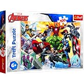 Trefl 16431 100 Par&ccedil;a Kraft 5+ Yaş &Ccedil;ocuklar Yapboz, Disney Marvel Yenilmezler