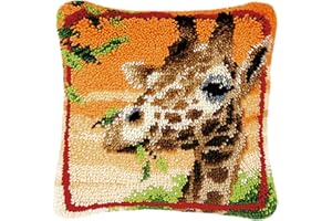 ROCKY&CHAO Myriad Choices Point Noué Kit 43 × 43 CM de Création de Housse de Taie d'oreiller à Crocher pour La Décoration De La Maison Sofa Salon Chambre