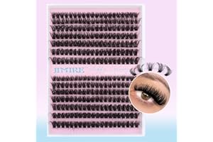 Individual Eyelashes Russian Super Fluffy Cluster Lashes 280Pcs Volume Cluster Lashes DIY Eyelash Extension at Home Wispy D Curl Faux Mink Individual Lashes by JIMIRE