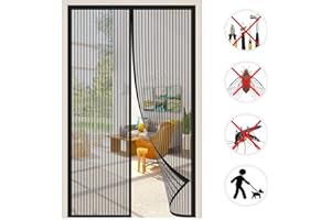 FSMYYXGS Mosquitera MagnéTica para Puertas Anti Insectos Cortina con Imanes Apagado AutomáTico Mosquitera Malla Puertas FáCil de Instalar Sin Taladrar para Cocina Dormitorio-Black A|| 105x215cm(41x84inch)