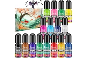 Fidton Epoxy Resin Pigment - 16 Vivid Colours for Craft Resin, Easy to Mix & Use, Strong & Long-Lasting Results, Suitable for Beginners & Professionals