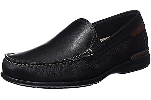 Fluchos - Mocasín de Hombre - Modelo Orion - Mocasín de Piel - Cierre con Elásticos - Color Negro - Distintos Colores y Tallas