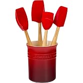 Le Creuset 91057001060000 Ceramic Spatula Set of 4 Stoneware Spatulas 1.1 L Cherry
