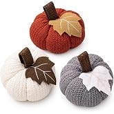 ZhouWei 3 Pieces Artificial Autumn Pumpkins, Pumpkin Decorations | Mini Artificial for Autumn Table Decoration, Pumpkin Decor