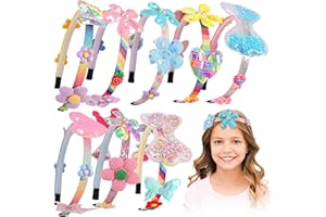 BUYUPOP Haarreifen Mädchen - Geschenk für Mädchen Bastelset Kinder ab 6 Jahre - Haarschmuck Mode Mädchen, Schulanfang Kindertag Geburtstag Geschenk Mädchen 4 5 6 7 8 9 Jahre, Blüten Haarschmuck