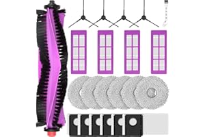 ALLOYTOOL 22 Pièces Accessoires pour L'aspirateur Robot Eureka J15 Pro Ultra, 1 Brosse Principale 6 Chiffon Nettoyage 4 Filtres HEPA 6 Sacs à Poussière 4 Brosses Latérales 1 Brosse de Nettoyage