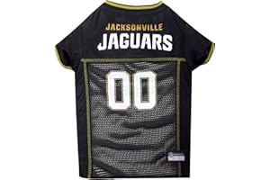 PETS FIRST NFL Jacksonville Jaguars Dog Jersey, Size: XX-Large. Best Football Jersey Costume for Dogs & Cats. Licensed Jersey Shirt.