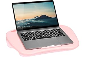 LapGear MyDesk Lap Desk with Device Ledge and Phone Holder - Rose Quartz - Fits up to 15.6 Inch Laptops - Style No. 44444