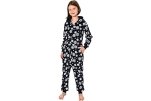 NORMANN-WÄSCHEFABRIK Mädchen Jumpsuit Overall Onesie Schlafanzug - Eiskristall Sterne Optik - 291 467 97 951