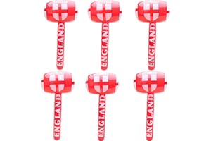 Toyland® 6 x 71cm (28") Inflatable England Hammer - St George's, World Cup & Euros - Football Match Accessories - English Party Decorations