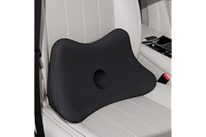Benazcap Autositzkissen – Ergonomisches Lendenwirbelstützkissen – Memory-Schaum-Autositzpolster – Steißbein Entlastung – Autositzkissen zum Fahren – Auto Lordosenstütze Kissen für Fahrer