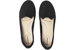 Veittes Women's Wide Width Flats Shoes, Casual Soft Knitted Breathable Classic Plus Size Ballet Shoes.