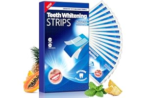 Tiras Blanqueadoras Dientes Blanqueador Dental - MrDoggy Blanqueadores Dentales 28 Piezas Teeth Whitening Strips 14 Tratamientos Blanqueamiento Dental Blancos Sin Sensibilidad con Aroma de Salvia