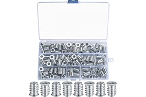 ZHUJIEHIGH 100 szt. M6 mufa wkręcana, 15 mm, nakrętka wkręcana 15 mm, metalowa mufa mocująca, nakrętki gwintowane z osłoną, sześciokątne nakrętki sześciokątne