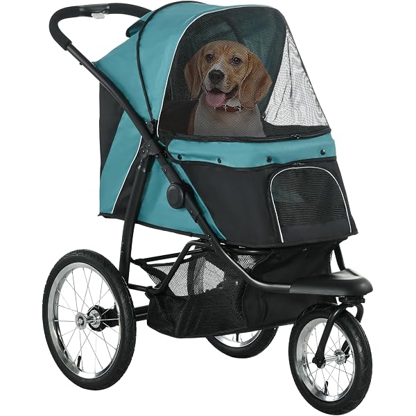 InnoPet Adventure Dog & Cat Stroller - Off-Road Buggy For Pets Up To 30kg, Puncture-Proof 12" Wheels-654352