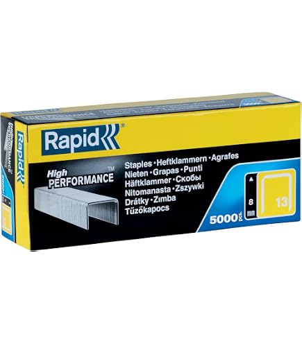 Agrafes galvanisées Type T50 - Rapid 11 en 8 mm - Boite de 5000