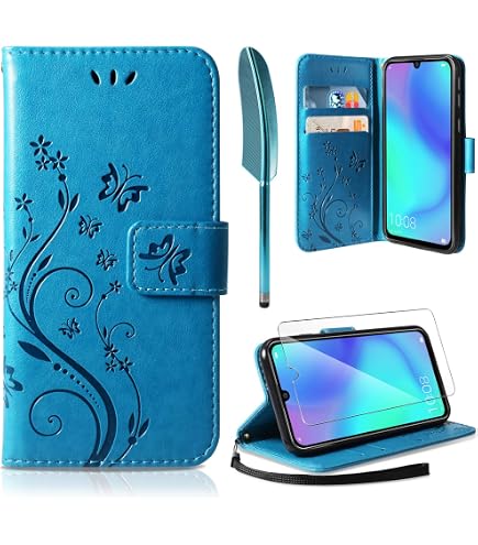 ROJIOJIO Cover per Sasung Galaxy A40, Preiu Pelle PU Portafoglio