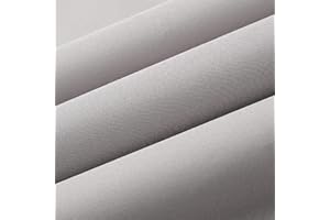 Wooqu Buchtuch, Stoffoberfläche und Papierrückseite, langlebig, stark, 43,2 x 73,7 cm, zum Buchbinden, Hellgrau