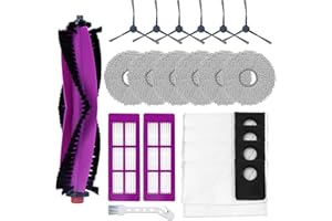 Heykewi Kit di accessori di ricambio per Eureka J15 Pro Ultra Aspirapolvere, 1 spazzola a rullo, 6 spazzole laterali, 6 Panni, 4 sacchetti per la polvere, 2 Filtri, 1 spazzola per la pulizia