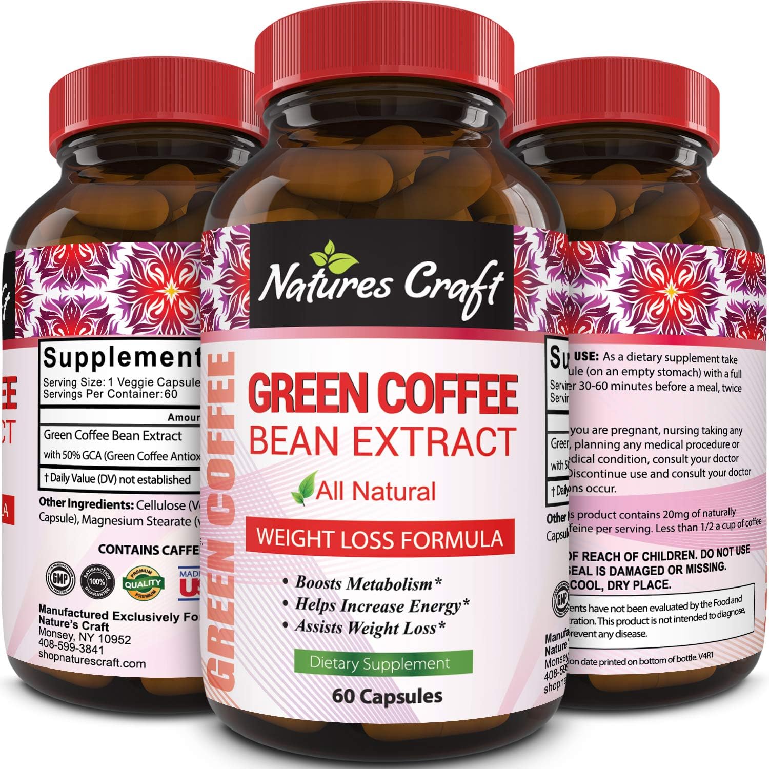 100% Pure Green Coffee Bean Extract ? Highest Quality 800 Mg ? Best Formula for Weight Loss on the Market - Women & Men…