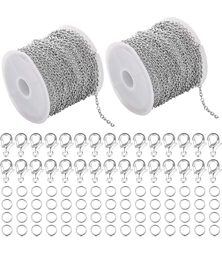 SUNNYCLUE C-Form Armreif Rohlinge Aus Edelstahl – 2 Stück Für DIY Schmuck, Ovale Rillen