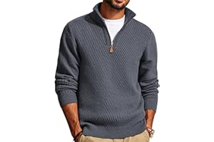 PJ PAUL JONES Herren Rollkragenpullover 1/4 Zip Troyer Pullover Langarm Strickpullover mit Turtleneck Sweater Pulli Winterpullover