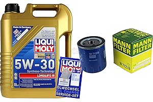 DIEDERICHS QR-PARTS 69389481 Filter Set Inspektionspaket 5 Liter Motoröl Longlife III 5W-30 MANN-FILTER Ölfilter