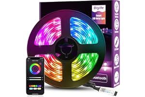 Diyife LED-remsa med smart appstyrning, 3 m ljus RGB-LED-remsa