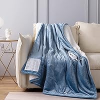 HomeTronix Luxurious Electric Heated Throw Soft Fleece Red Over Blanket  Double : Amazon.co.uk: Home u0026 Kitchen