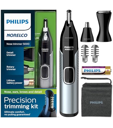 Philips Series 5000 Waterproof Nose Ear Trimmer with Precision