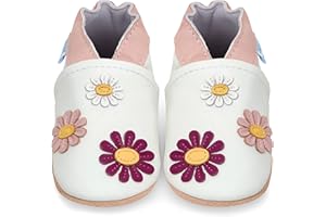 JUICY BUMBLES Scarpe Bambina Scarpine Neonato in Morbida Pelle - Scarpe Bambino Primi Passi con Suolla Scamosciata - Scarpette Neonato