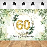 60th Birthday Banner Decoration - Happy Birthday Background Banner and Ornaments Kit