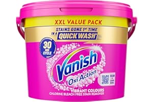 Vanish Gold Oxi Action Laundry Booster & Stain Remover Powder for Colours (2.4kg) - Removes School Stains in 30 Minutes, Keeps Colours Bright, Safe on Uniforms