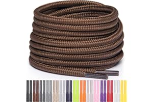 Miscly Lacets Ronds pour Chaussures, Baskets et Bottes - Disponibles en Plusieurs Longueurs et Couleurs