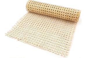 URPIZY 150x50cm Fabric Roll Cane Webbing, Natural Rattan Webbing for Caning Projects, Woven Open Mesh Cane for Cabinet Chair, Furniture DIY Supplies