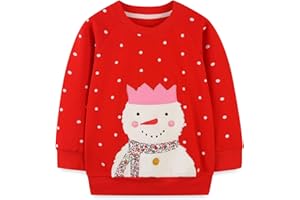 TEDD Mädchen Sweatshirt für Kinder Süß Cartoon Pullover Baumwolle Top Langarm T-Shirt Größe 1-12 Jahre