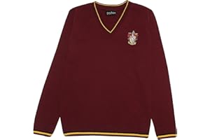 Popgear Herren Harry Potter Gryffindor Strickpullover Burgund Knitted Jumper