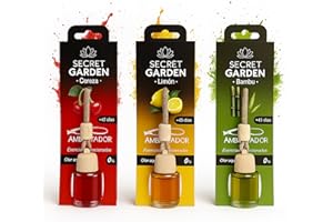 SECRET GARDENS Ambientador para Coche | Duradero y Fresco | Elimina Olores y Deja un Aroma Agradable | Fácil de Colocar | Para Vehiculo, Hogar, Oficina