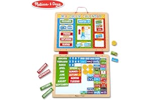 Melissa & Doug - Il Mio Primo Calendario | Tavola Bianca Cancellabile e Magnetica | 83 Pezzi |Gioco Educativo | Sviluppo Attivita' Cognitive | 4+ | Regalo Bambini Bambine