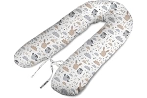 ‎EKM TRADE 180cm Typ V XL Stillkissen Schwangerschaftskissen Lagerungskissen Seitenschläferkissen Handmade 100% Zertifizierte Baumwolle Geräuschlos ekmTRADE (25)